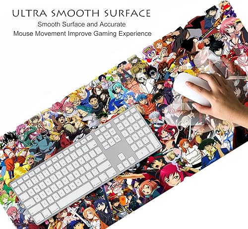 Miniatura 3 de Alfombrilla de mouse grande extendida para juegos, teclado de escritorio completo, alfombrilla XXL Bigmouse con anime, impermeable y antideslizante