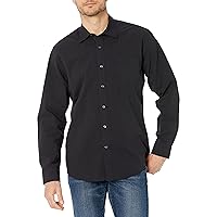 Amazon Essentials Camicia Casual in Popeline a Maniche Lunghe vestibilità Regular Uomo