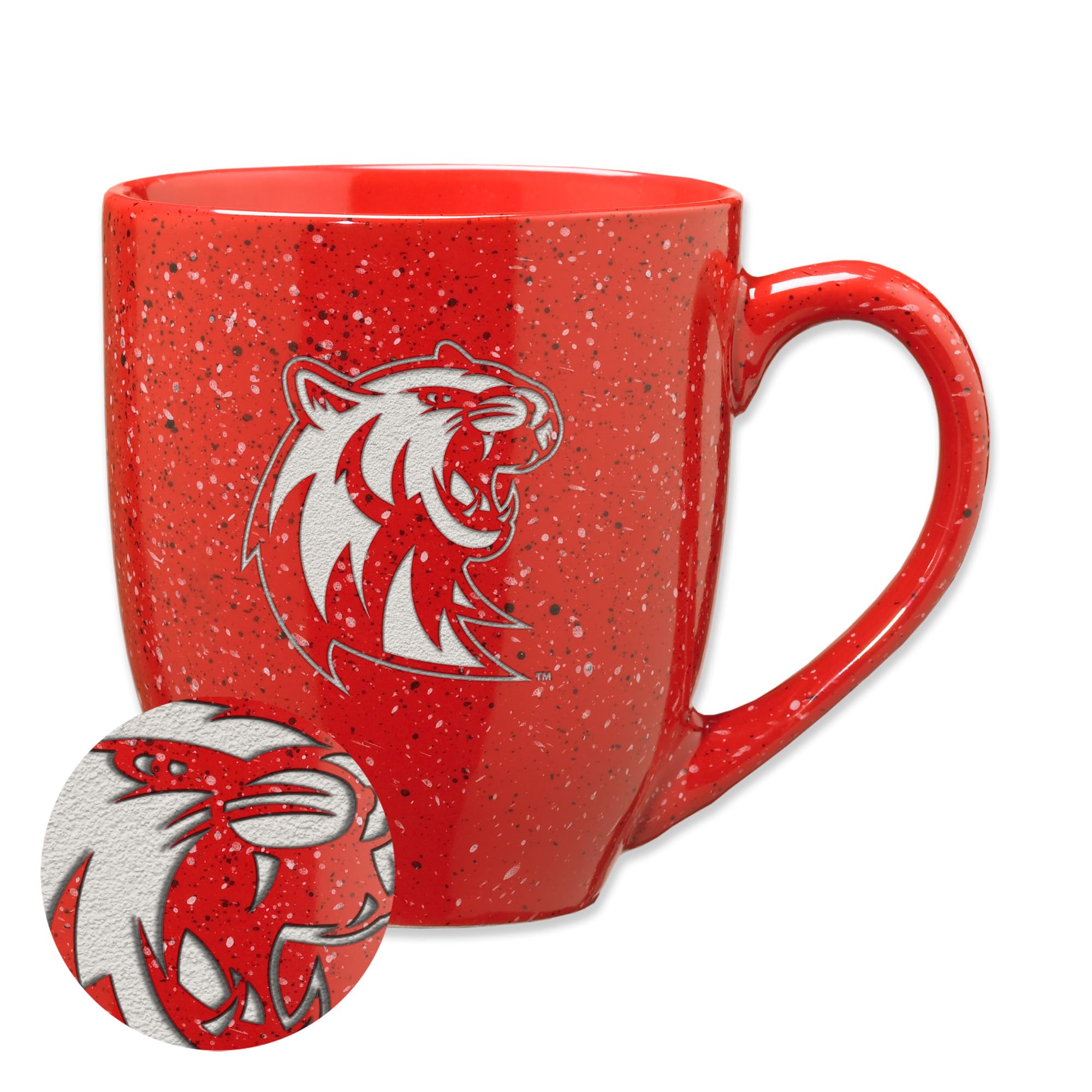 Tasse à café en céramique Rogers State Hillcats gravée au laser de 473 ml