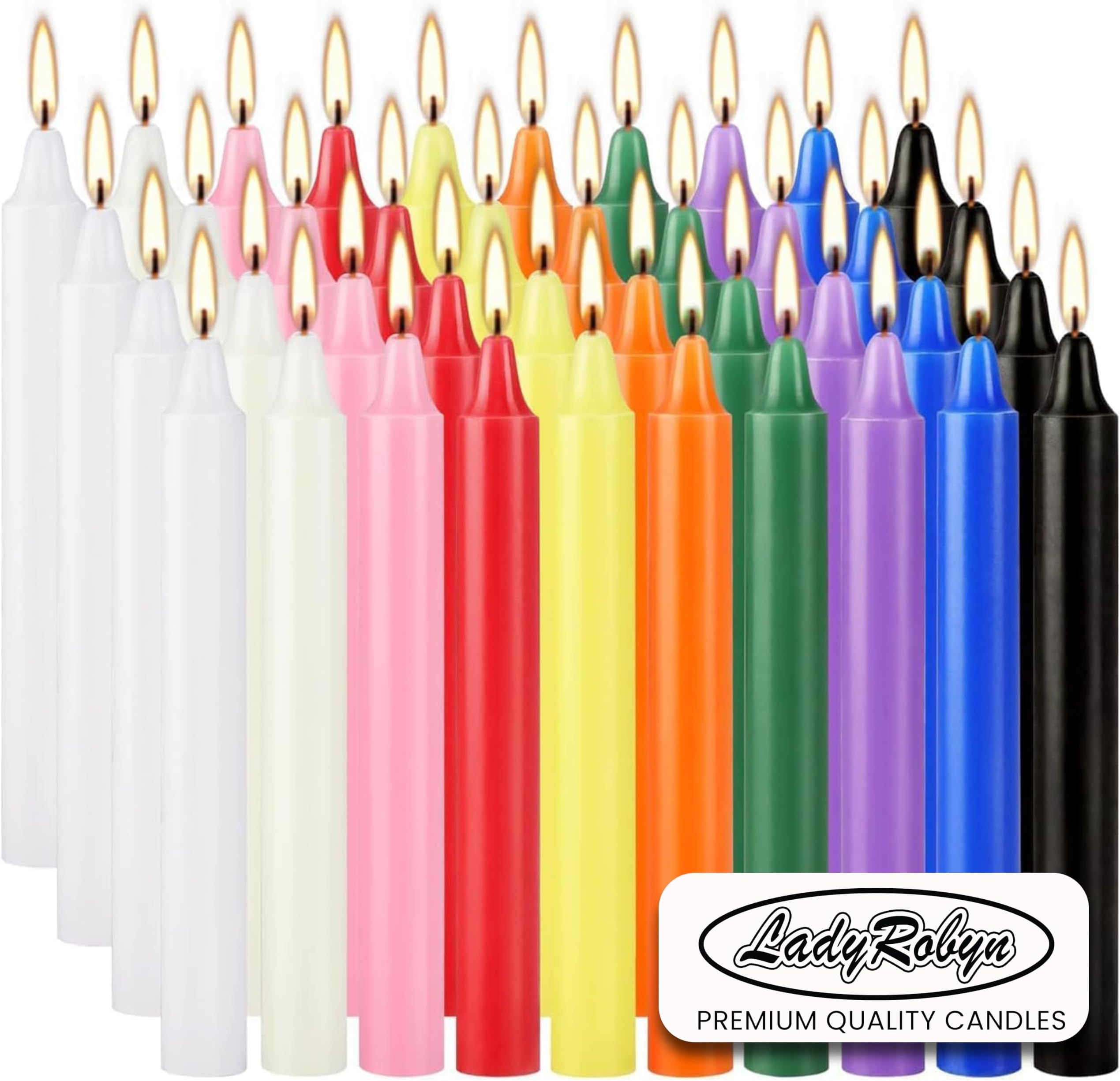 Spell Candles 40 Units Assorted Colors (Set of 40)