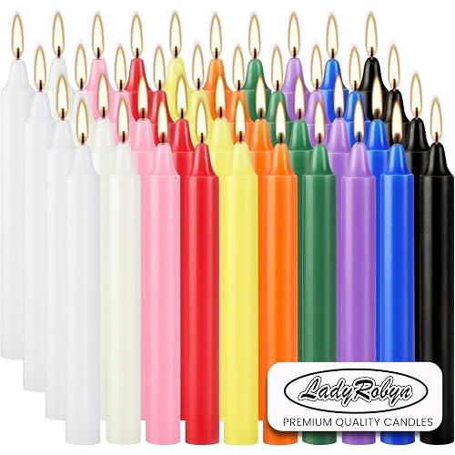 40 Pack Spell Chime Candles-4 Inch Multi-Colored, Candle - for Home Decor Kitchen Decor Wedding Decoration-10 Spell Colours