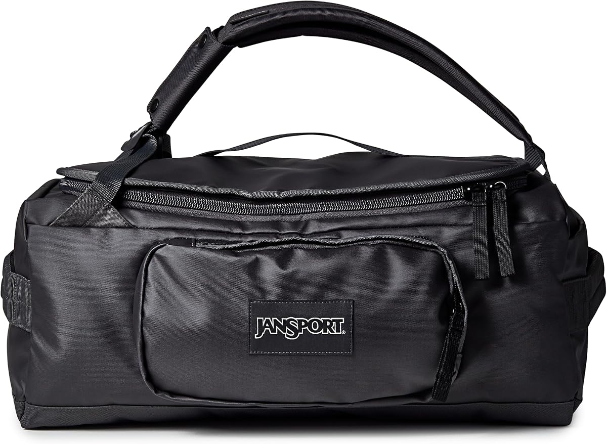 Mochila de lona convertible Good Latitude de 40 litros – Resistente al agua, funda para computadora portátil de 16 pulgadas, carrito para equipaje – Bolsa de viaje para fines de semana, arena ahumada