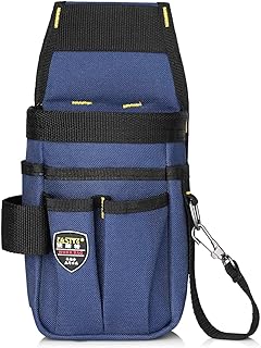 UBORSE Waist Tool Bag Canvas Tool Organizer Utility Small Belt Pouch Heavy Duty Tool Holder with Adjustable Nylon Belt for Electricians Technician