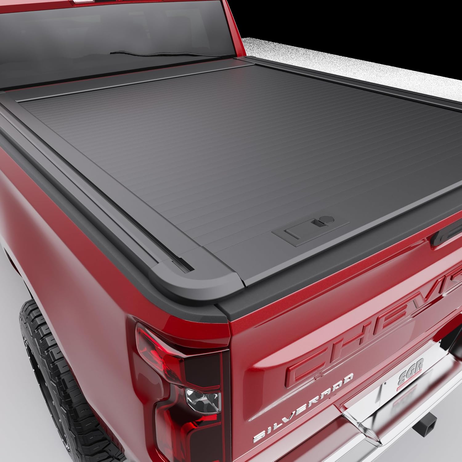 EGR RollTrac Electric Retractable Tonneau Cover - Compatible with GM Silverado/Sierra 1500 with 6.5 Bed (Non-Carbon Pro)(2019-2024 Models) - Aluminum Bed Cover - RT040036E