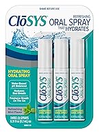 Vista 1 de CloSYS Spray bucal oral sin azúcar para mal aliento, pH equilibrado con sabor a menta, 0.31 onzas (3 unidades)