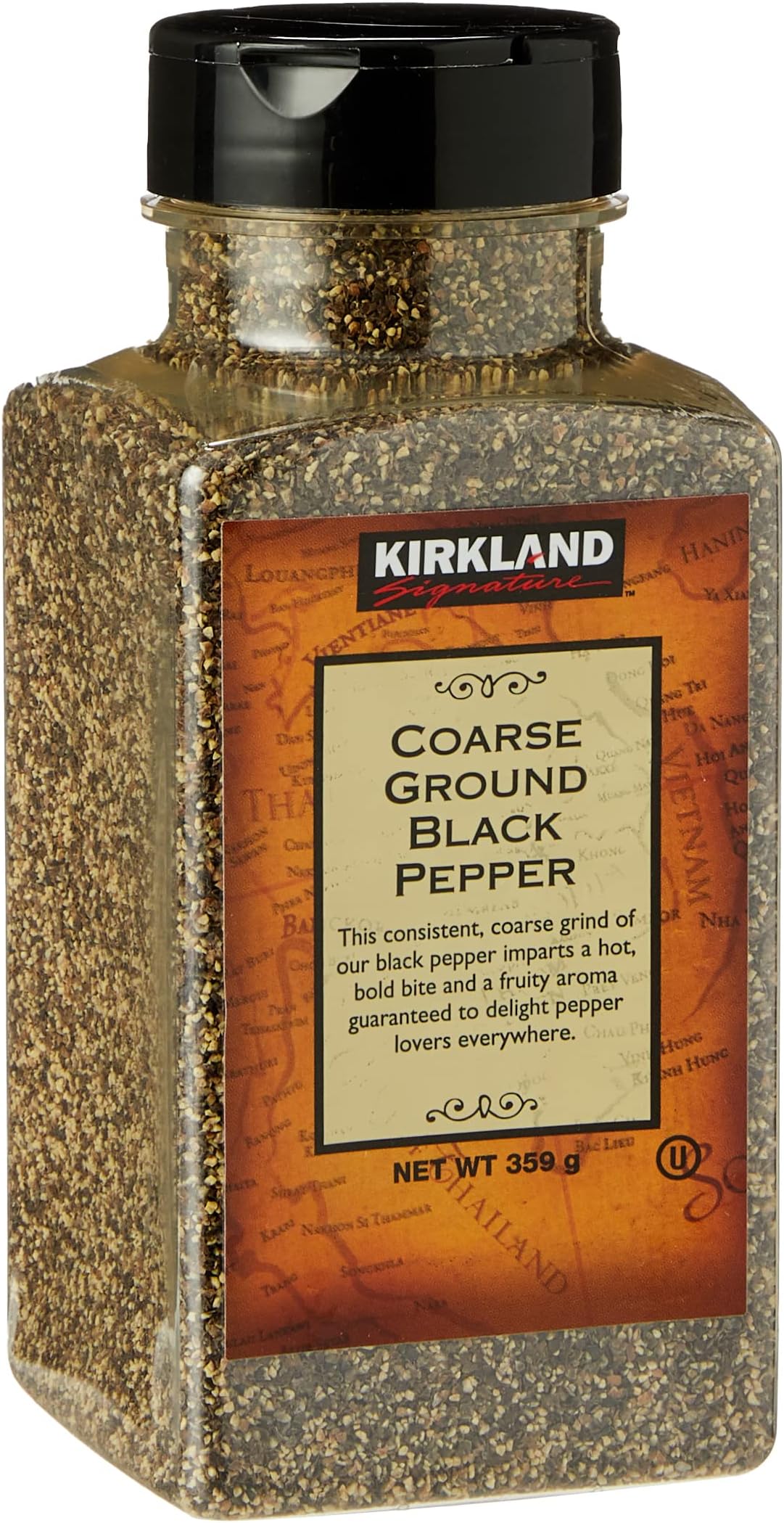 Signature Spice Seasoning Dressing Coarse Ground Black Pepper Jar, 359 g