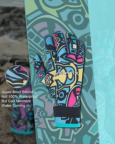 Miniatura 3 de XUKER Guantes de neopreno para mujeres y hombres, guantes de buceo de 0.118 pulgadas para mantener el calor para buceo, buceo, kayak, esnórquel,