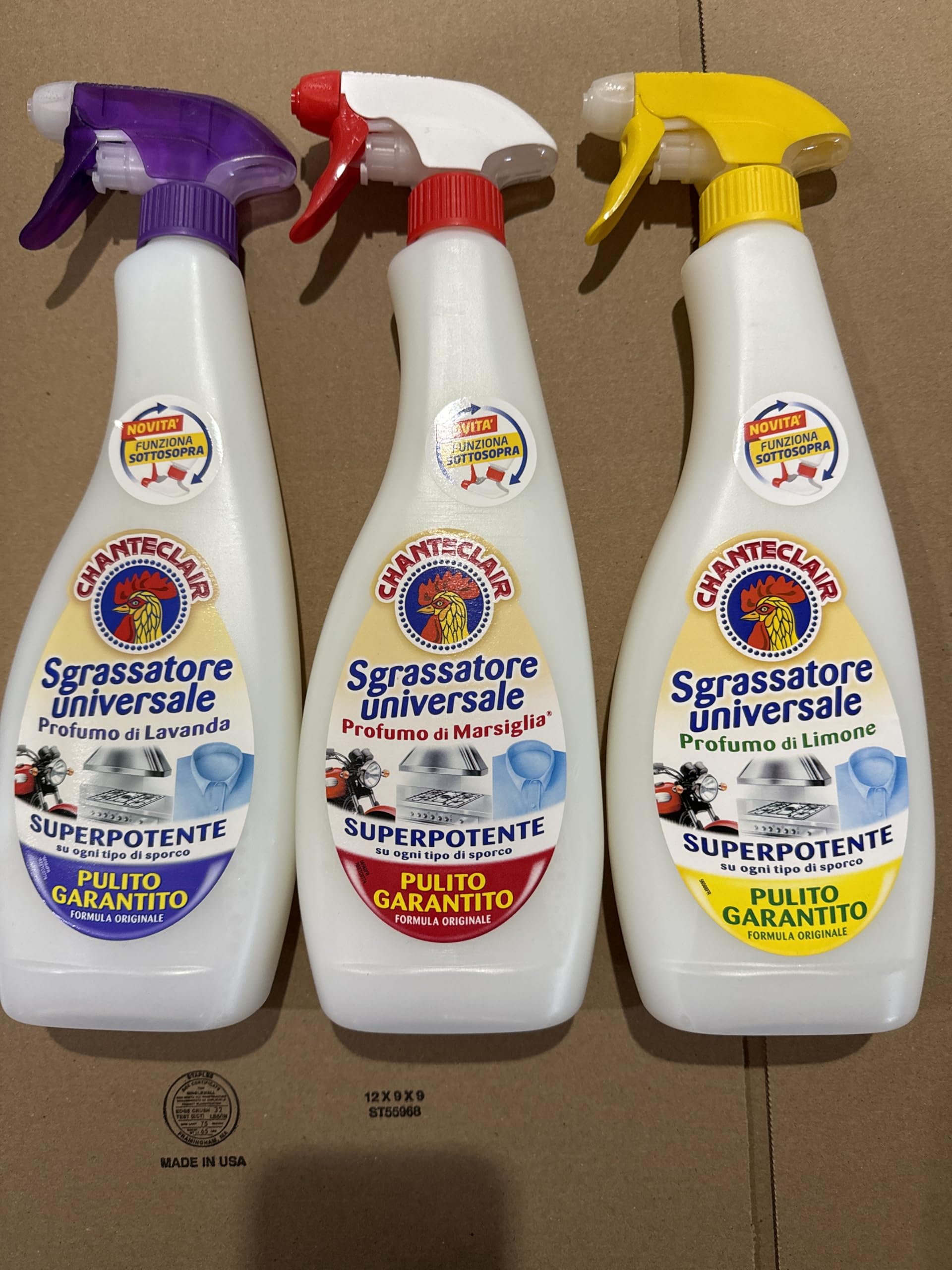 Chante Clair Fettlöser/Sgrassatore Superpotente Marsiglia 3x750ml Mix Lot