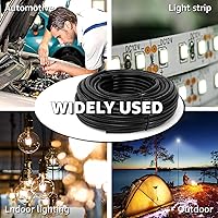 Vista 6 de Cable eléctrico de calibre 16, 2 conductores, cable de PVC trenzado de 30 pies 16 AWG, cable flexible de bajo voltaje de cobre estañado, cable