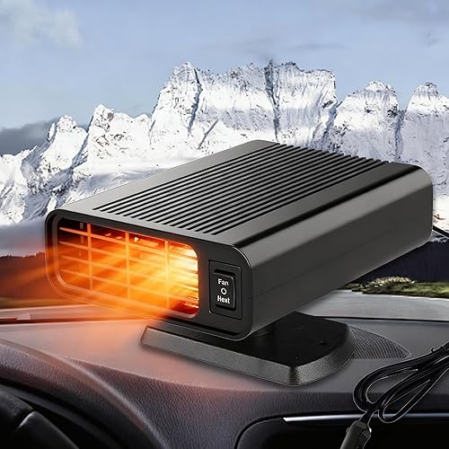 Miniatura 1 de Calentador de coche de 12 V 150 W para vehículo, calentador portátil con calefacción y refrigeración 2 en 1, descongelador de parabrisas giratorio