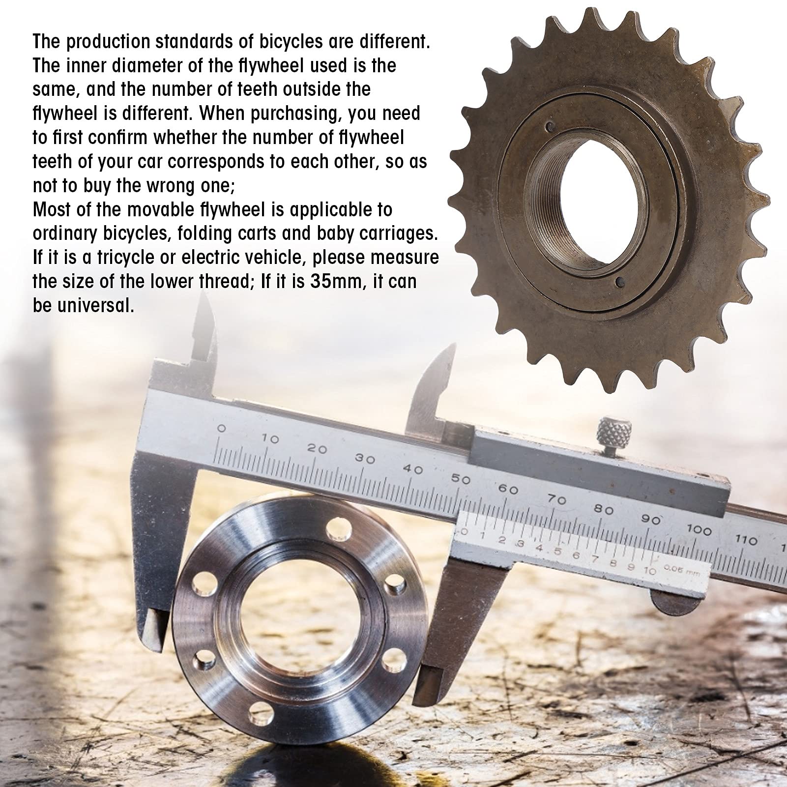 Alomejor Ruota Libera 24 Denti Single Speed ​​Ruota Libera Accessorio di Ricambio per Bicicletta BMX Pieghevole Triciclo