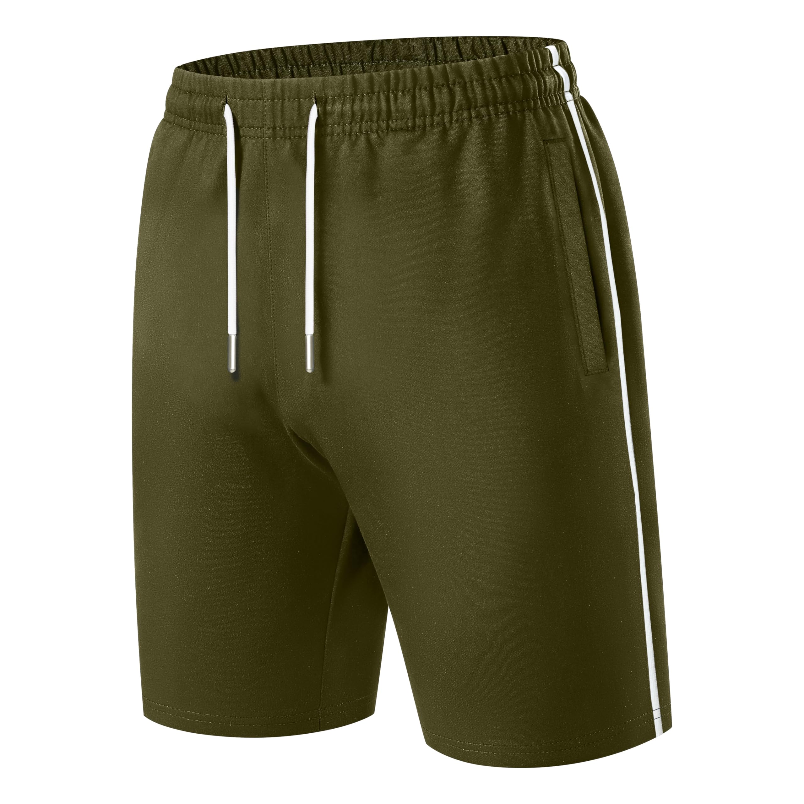 PARTICLE PLANET Kurze Hosen Herren Sommer mit 3 Reissverschluss Taschen | Kurze sporthose herren Sommer, Baumwolle Stretchstoff , Leichte Kurze Jogginghose,Elastische Taille