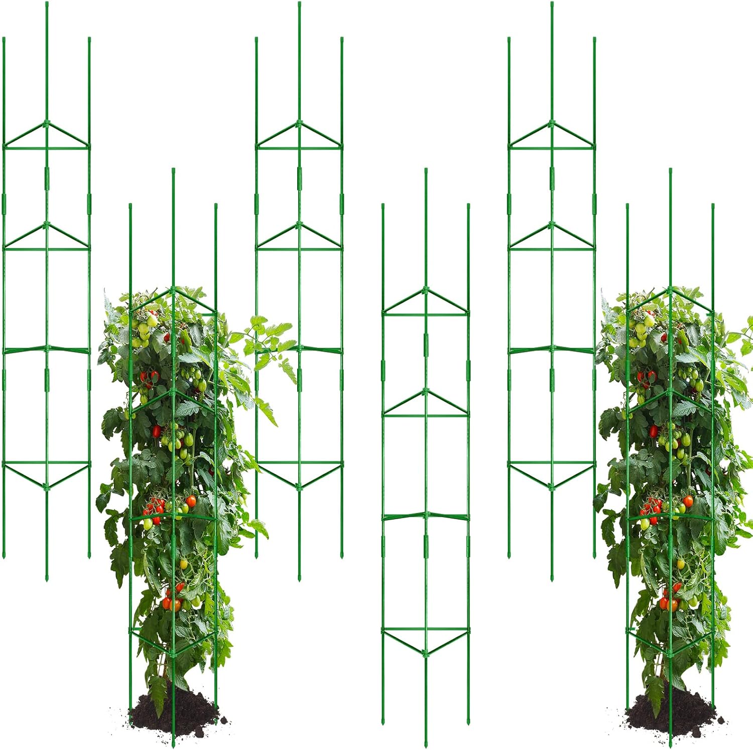 Sunnyray 6 Pcs Tomato Cage up to Plant Cage 72 Inch