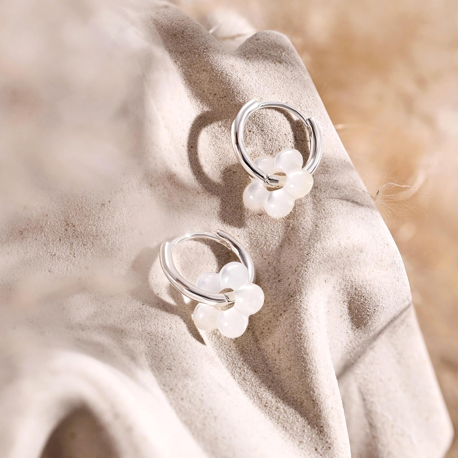 Gold Pearl Dangle Earrings for Women, 14K Gold Plated Small Pearl Drop Huggie Hoop Earrings, Hypoallergenic Dainty Gold Earrings Wedding Jewelry Gifts for Women Trendy - Image 7