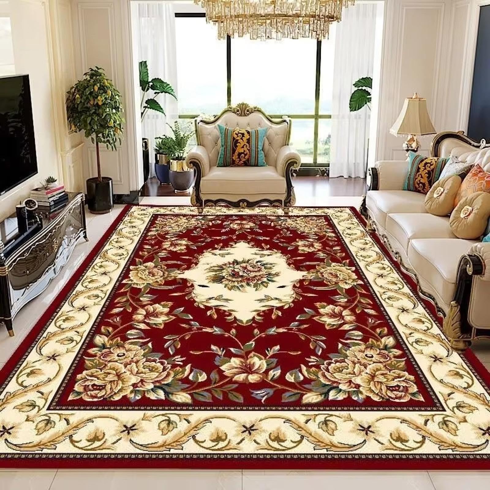 Tapis de sol de luxe grand format pour une décoration raffinée de cuisine et séjour
