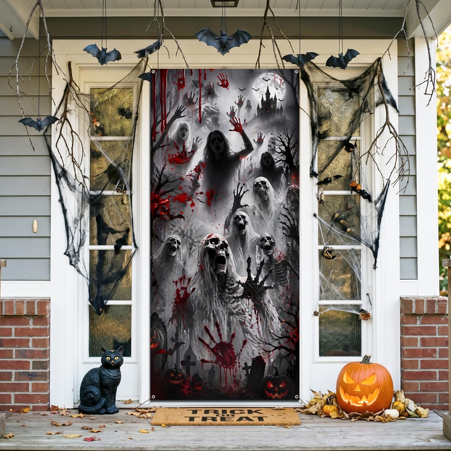 200x90cm Halloween Door Cover Halloween Door decorations
