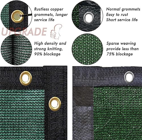 Miniatura 5 de UPGRADE - Malla de privacidad de 6 x 50 pies para valla, con ojales de latón, resistente y perfecta para patio trasero y uso al aire libre, color