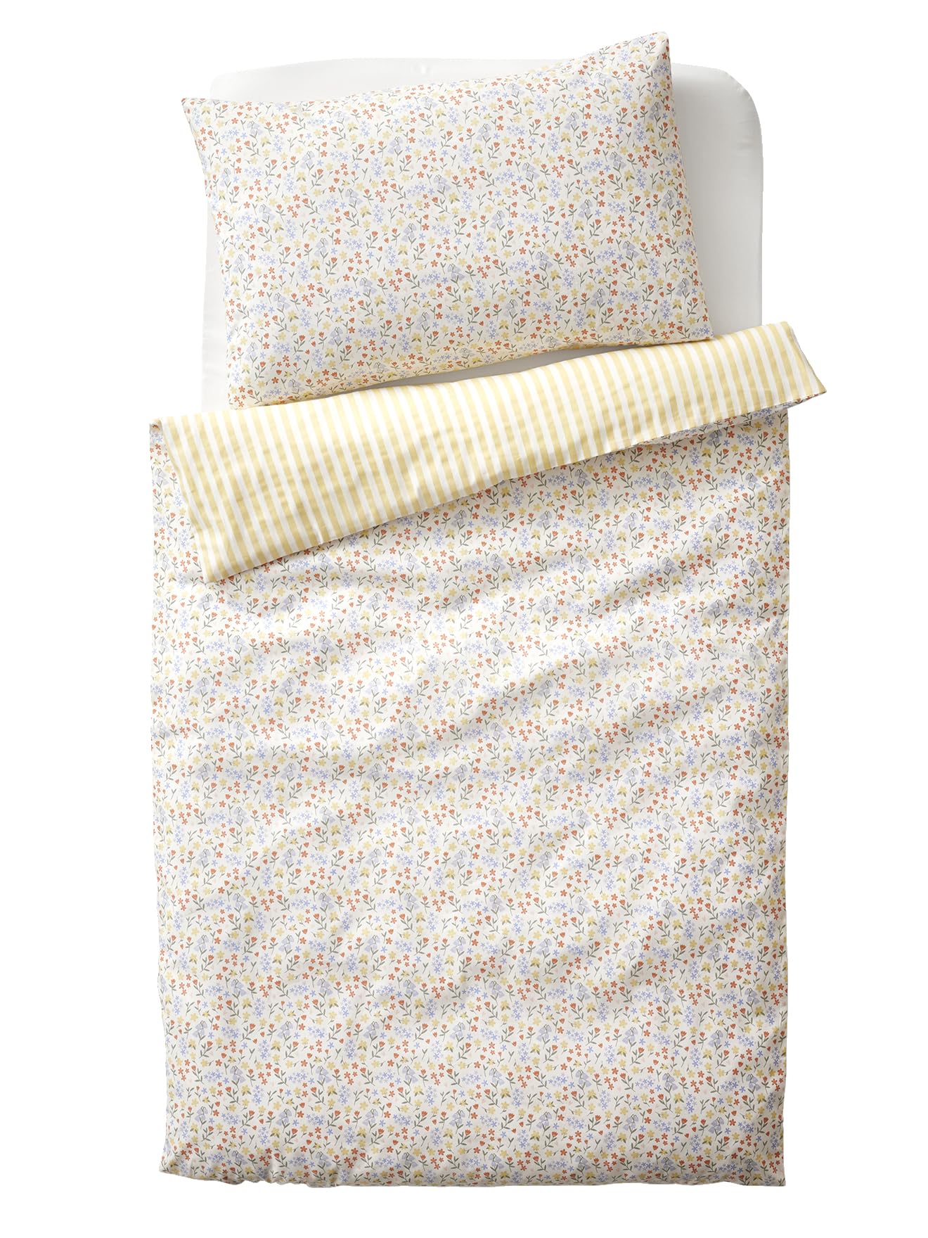 VERTBAUDET Housse de Couette bébé réversible Giverny Multicolore 80X120