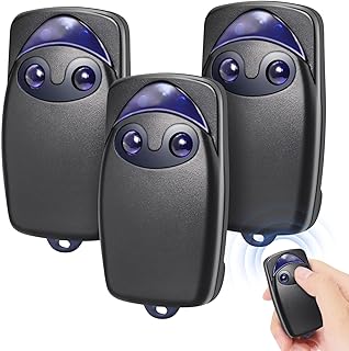 433MHzTelecommande Portail Compatible avec Flo2r-s,2 Canaux télécommande Porte de Garage pour N1ce ONE1, ON1, ON2E,FLO2R-S,FLO2RE pour Porte de Garage,Lot de 3