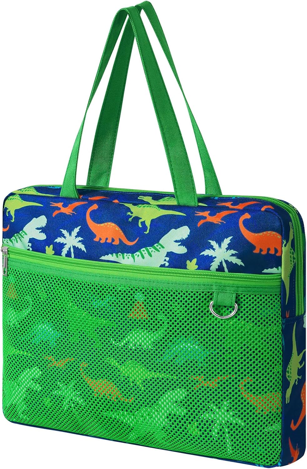 WAWSAM Dinosaur Kids Mesh Zipper Pouch, File Organizer Folders with Pocket