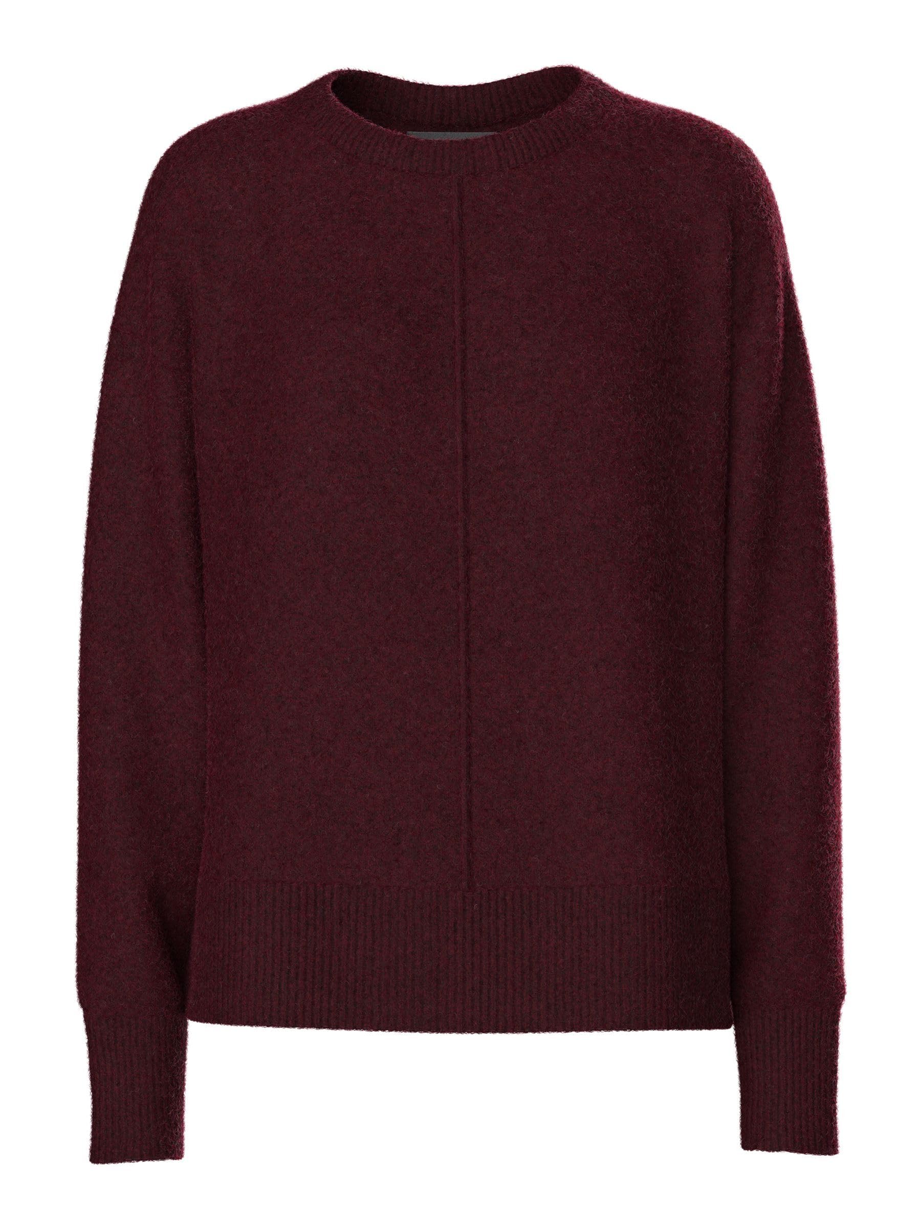 PIECES Pcmalou LS O-Neck Cutline Knit Noos Bc, Tawny Port, XL