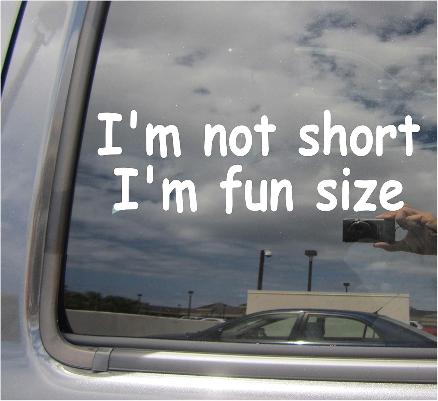 I'm Not Short I'm Fun Size - Funny Humorous Comedy Saying Phrase Quote - Cars Trucks Moped Helmet Hard Hat Auto Laptop Vinyl Decal Window Wall Sticker 10060