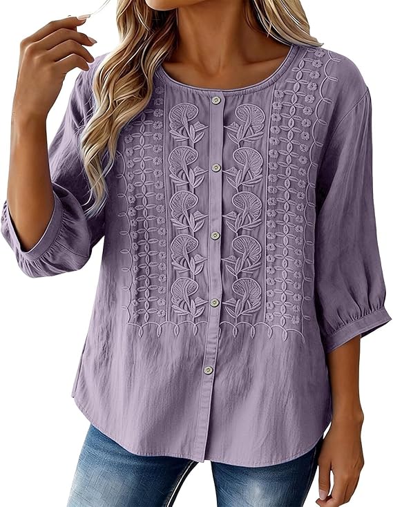 Embroidered Linen Peasant Top Review: Casual Summer Wear