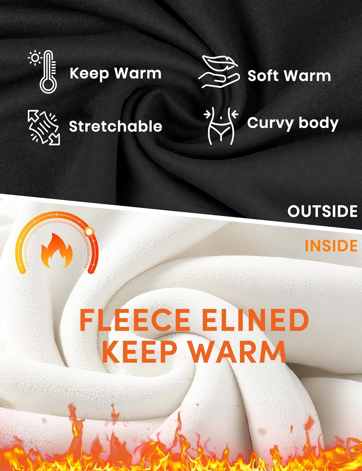 BLUEENJOY Fleece Lined Leggings Women –Thick Winter Warm Thermal High Waisted Tummy Control Workout Women's Soft Yoga Pants - Image 4