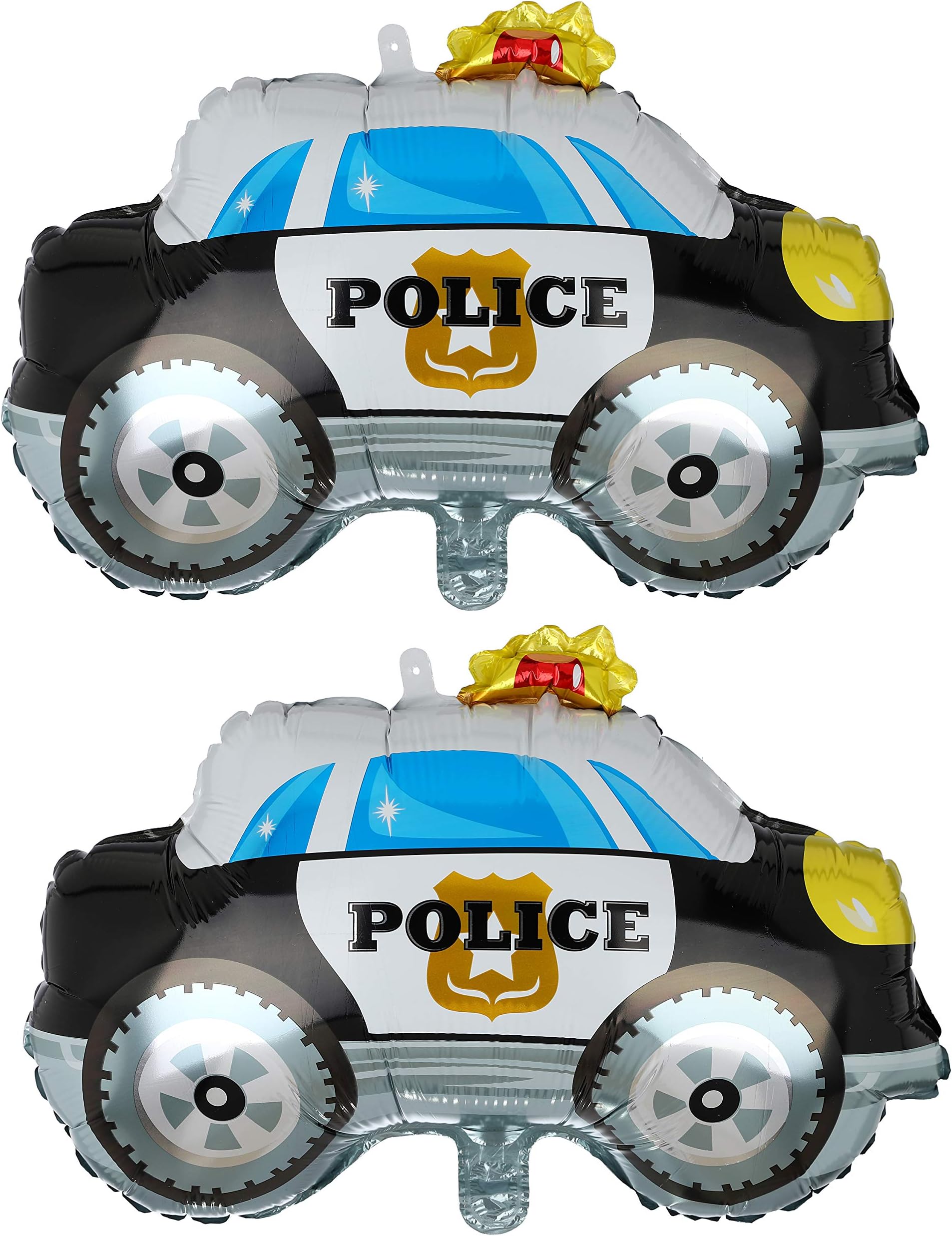 2 Pcs Police Car Shape Super Big Foil Balloon Birthday Party Decorations Supplies