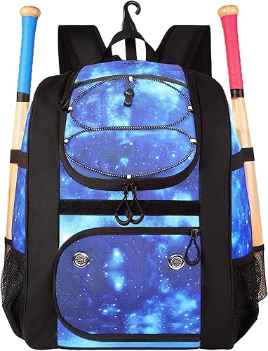 Miniatura 15 de MATEIN - Bolsa de sóftbol, mochila de béisbol ligera con compartimento para zapatos, gancho para valla para bate y equipo de TBall Bate, regalos