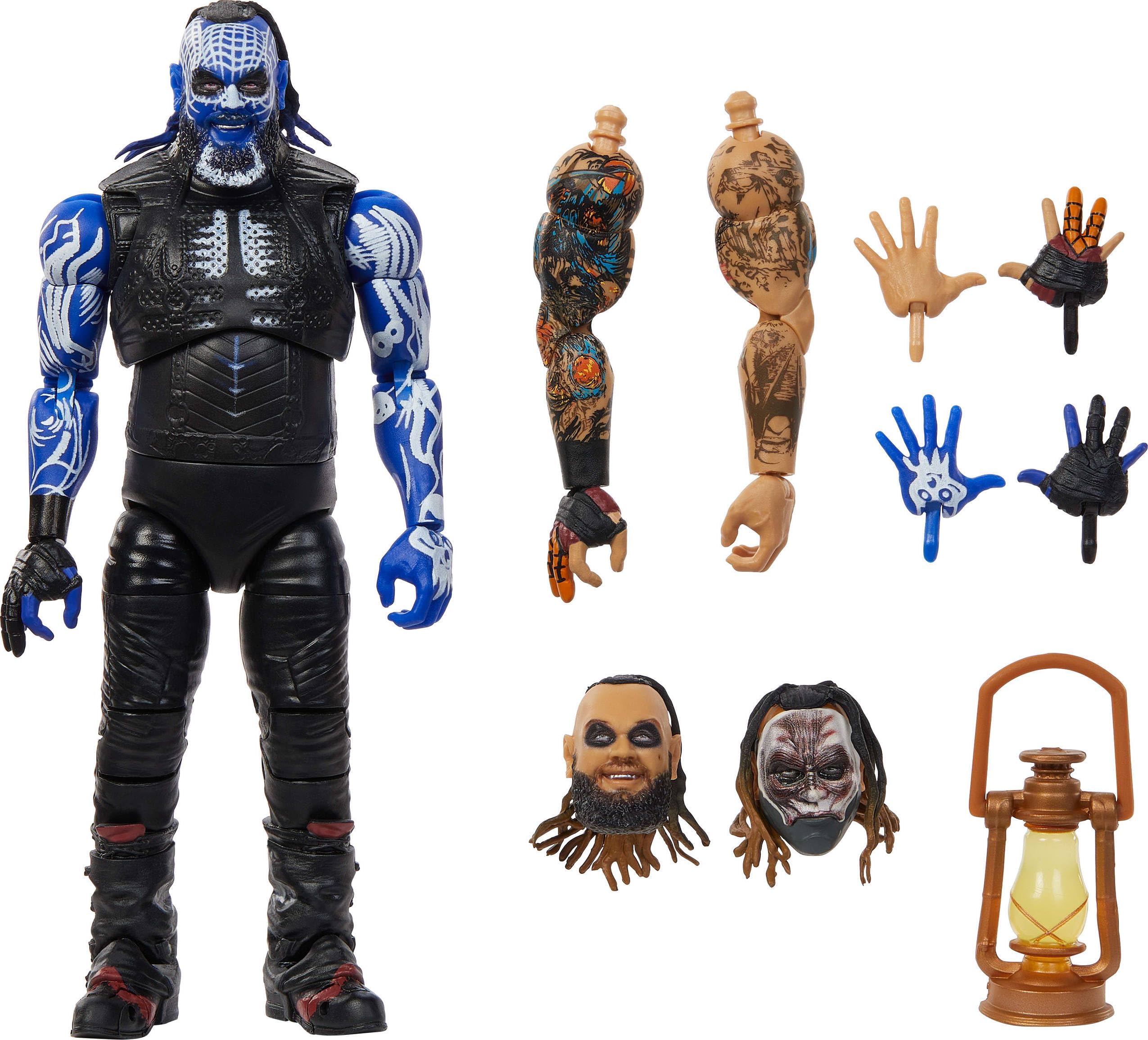 WWE Ultimate Edition Action Figure & Accessories, 6-inch Bray Wyatt Collectible Set, Swappable Heads & Hands, 30 Articulation Points