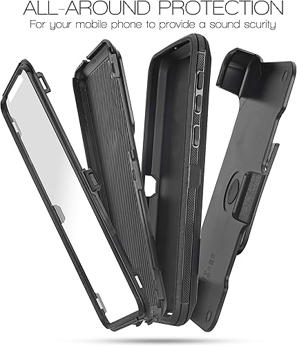 Miniatura 6 de Funda compatible con Samsung Galaxy A23 5G, con clip para cinturón, resistente, a prueba de golpes, protección de cuerpo completo, funda para