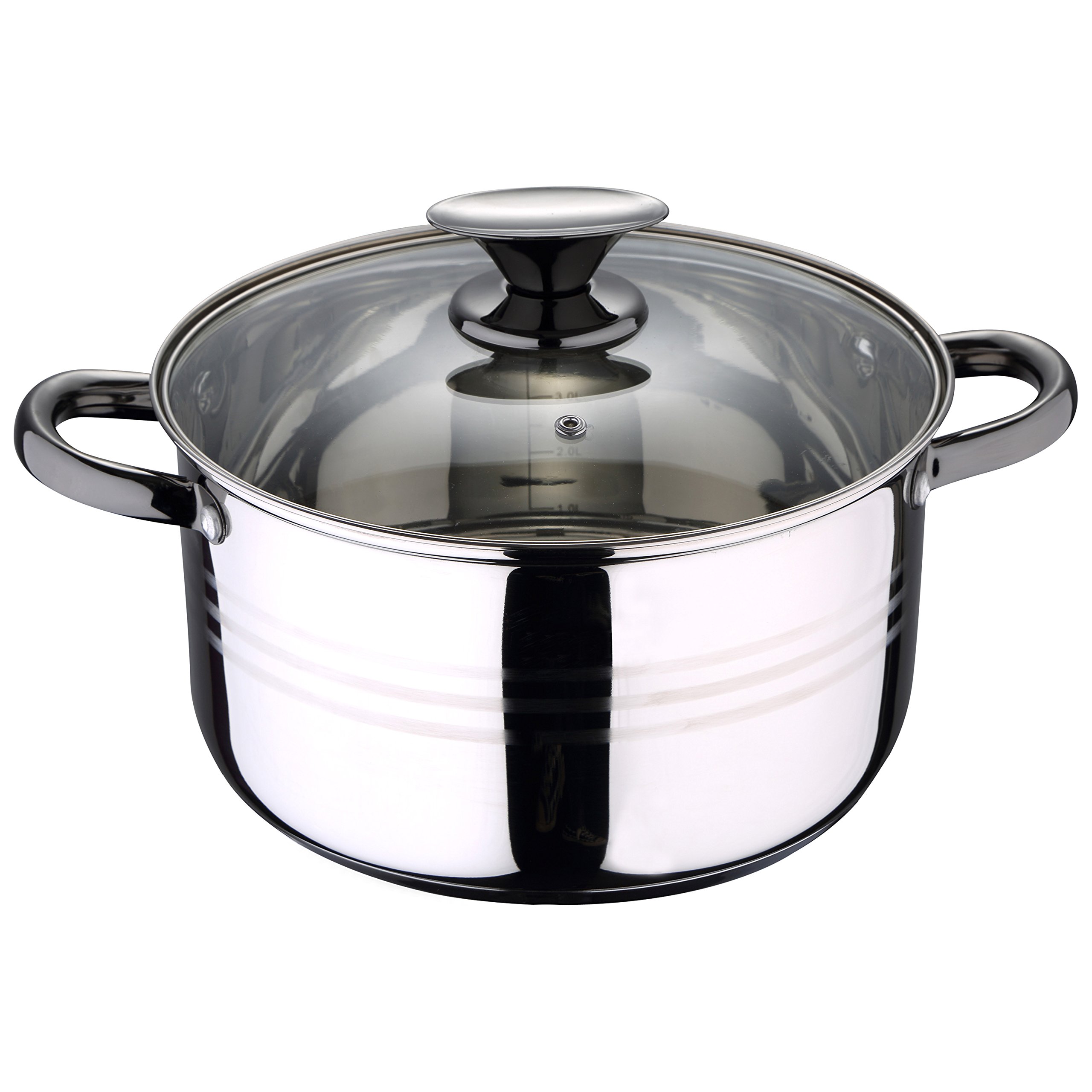 SAN IGNACIO Batteria 8 PCS Sip + Set 3 SARTENES 16/20/24 Cucina, Acciaio Inossidabile, Cromato, Unica