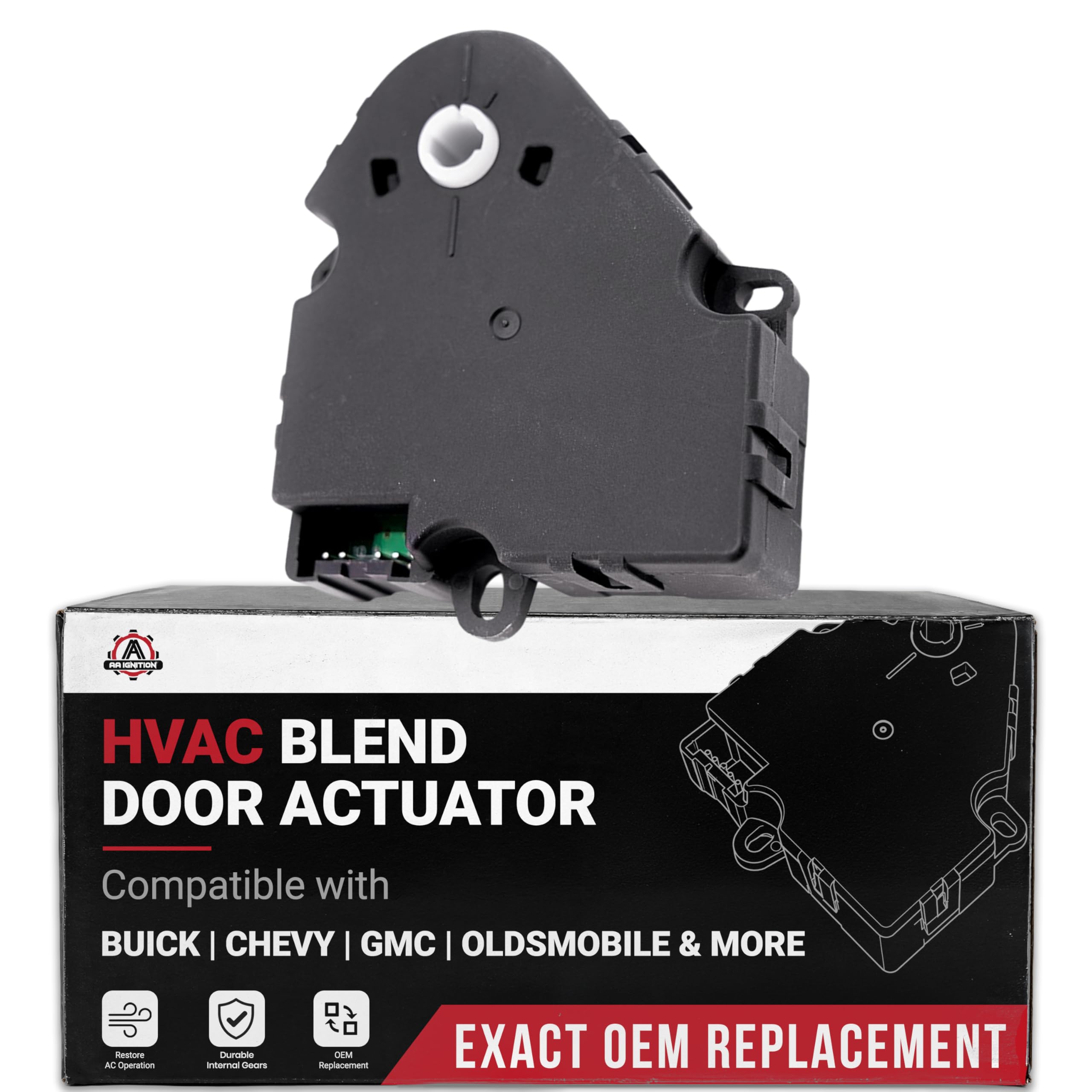 HVAC Blend Door Actuator - Compatible with Buick, Cadillac, Chevrolet &amp; More - Century, Regal, Roadmaster, Somerset, Escalade, Beretta - Air Door Actuator - Mode Door Actuator - Replaces 604107