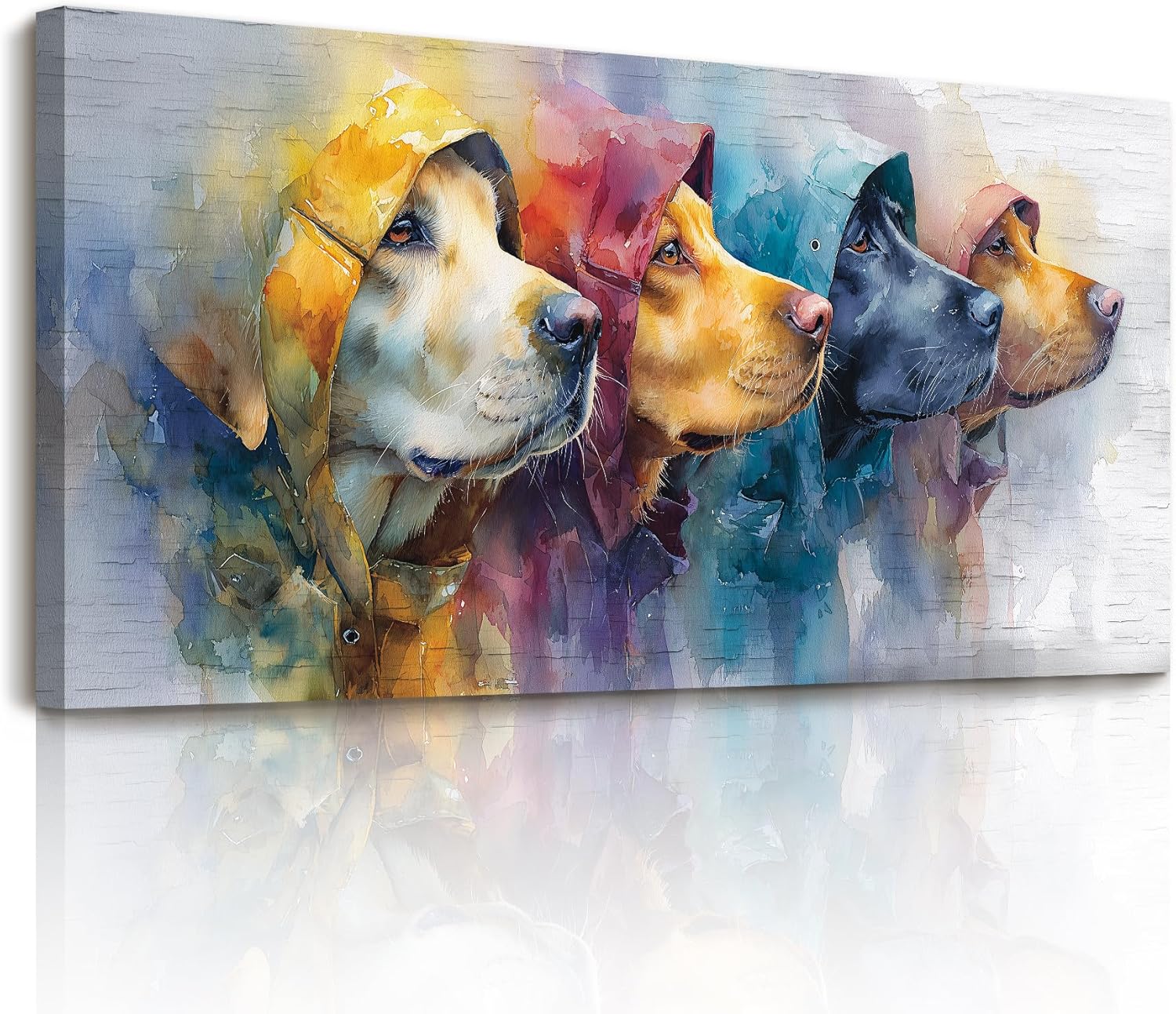 SERIMINO Floral Wall Art, Large Wall Art, Rustic Wall Decor, Daisy Wildflower Canvas Pictures, Retro Still Life Art Prints, Cozy Paintings for Living Room Bathroom Bedroom Kitchen Farmhouse 20"x40"