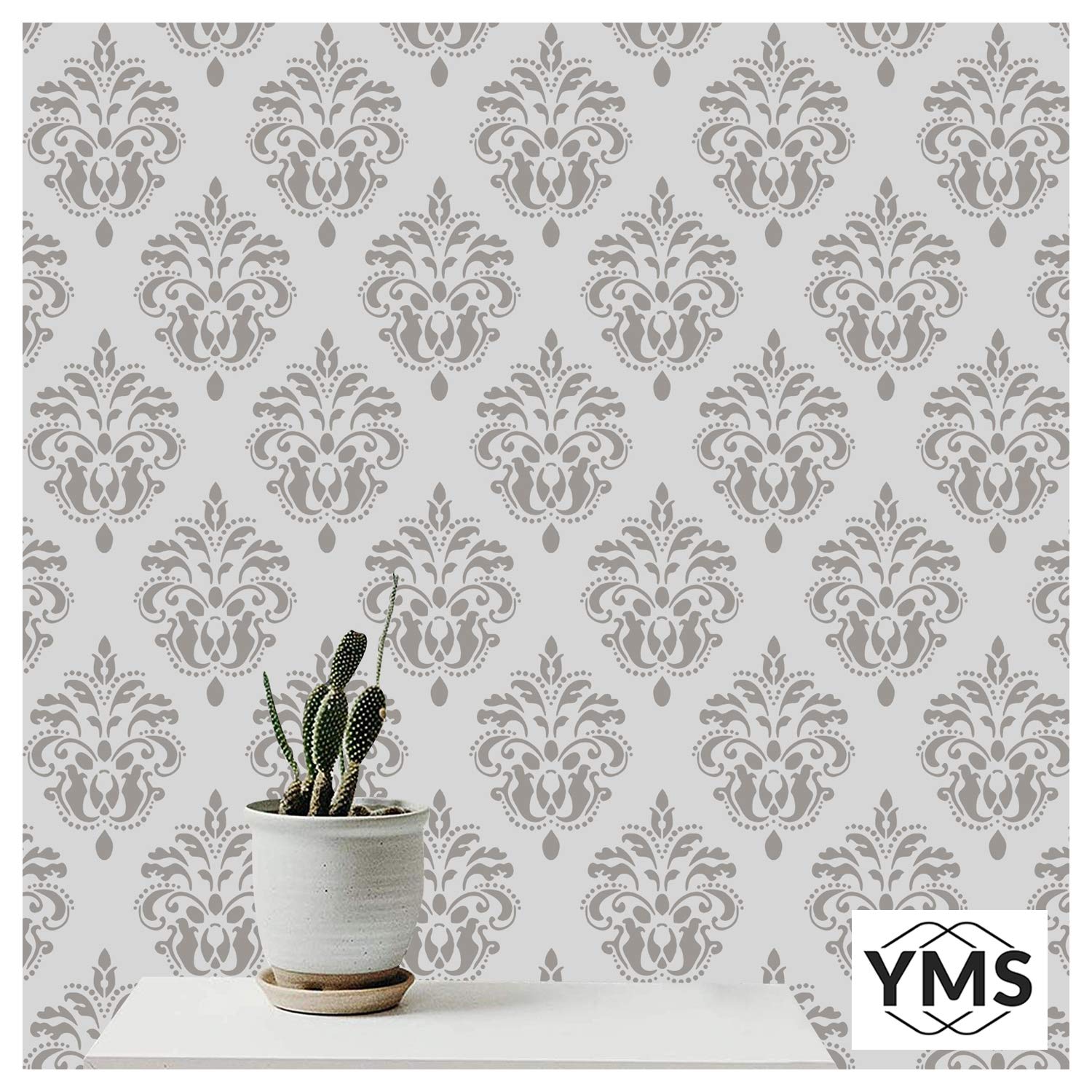 YMS Floralcop Reusable DIY Wall Stencils for Home Wall Decor (PVC, 16-inch X 24-inch) (B082V4TLCG) Amazon Price History, Amazon Price Tracker