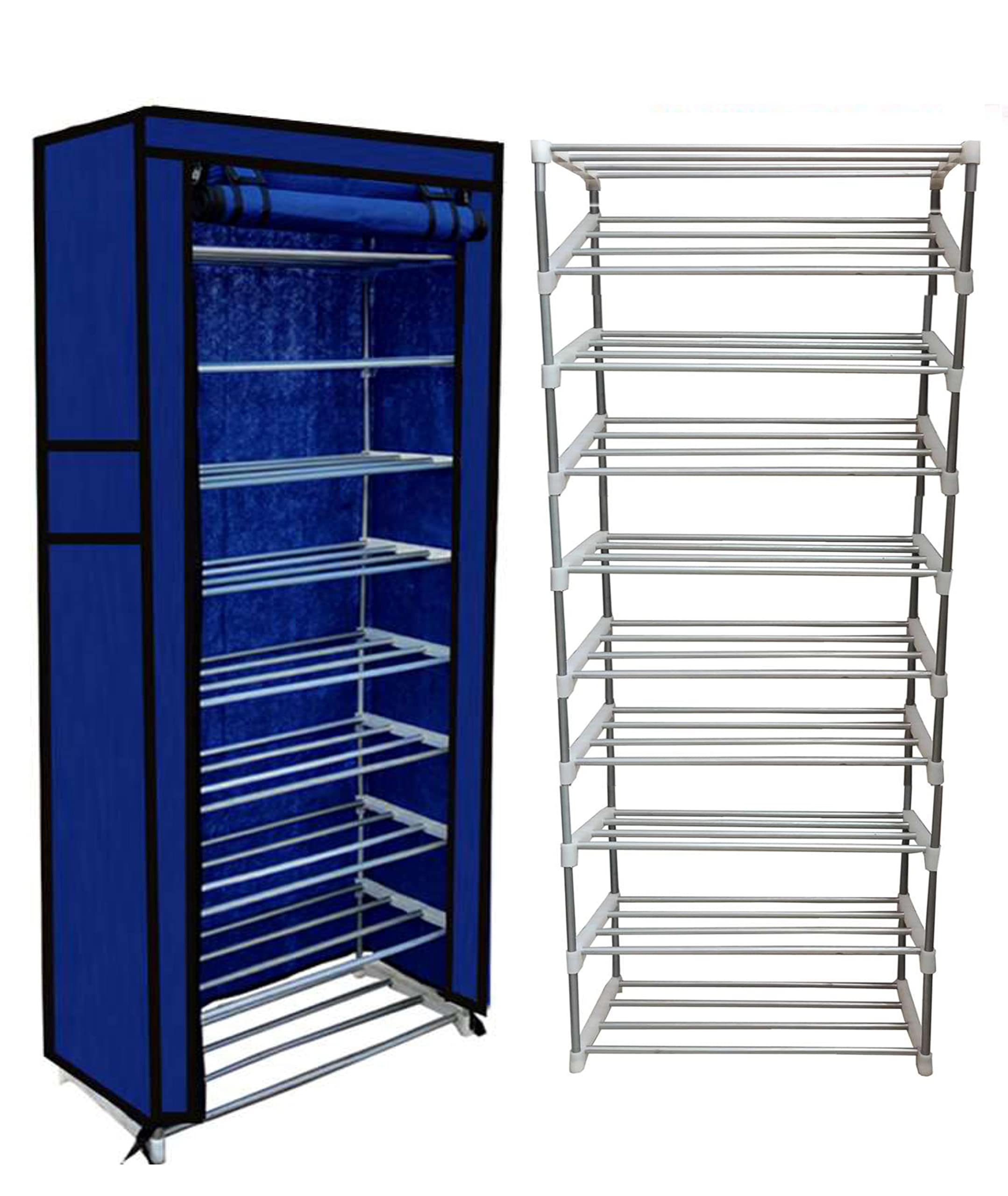 See full amazon price history chart for GlowSilk Multipurpose 9 tier 100GSM Dustproof Fabric Cover Metal Wardrobe for Home, Office & Storage Room-Blue (DIY) GlowSilk Multipurpose 9 tier 100GSM Dustproof Fabric Cover Metal Wardrobe for Home, Office & Storage Room-Blue (DIY) (B0B2P79GC8) Amazon Price History, Amazon Price Tracker