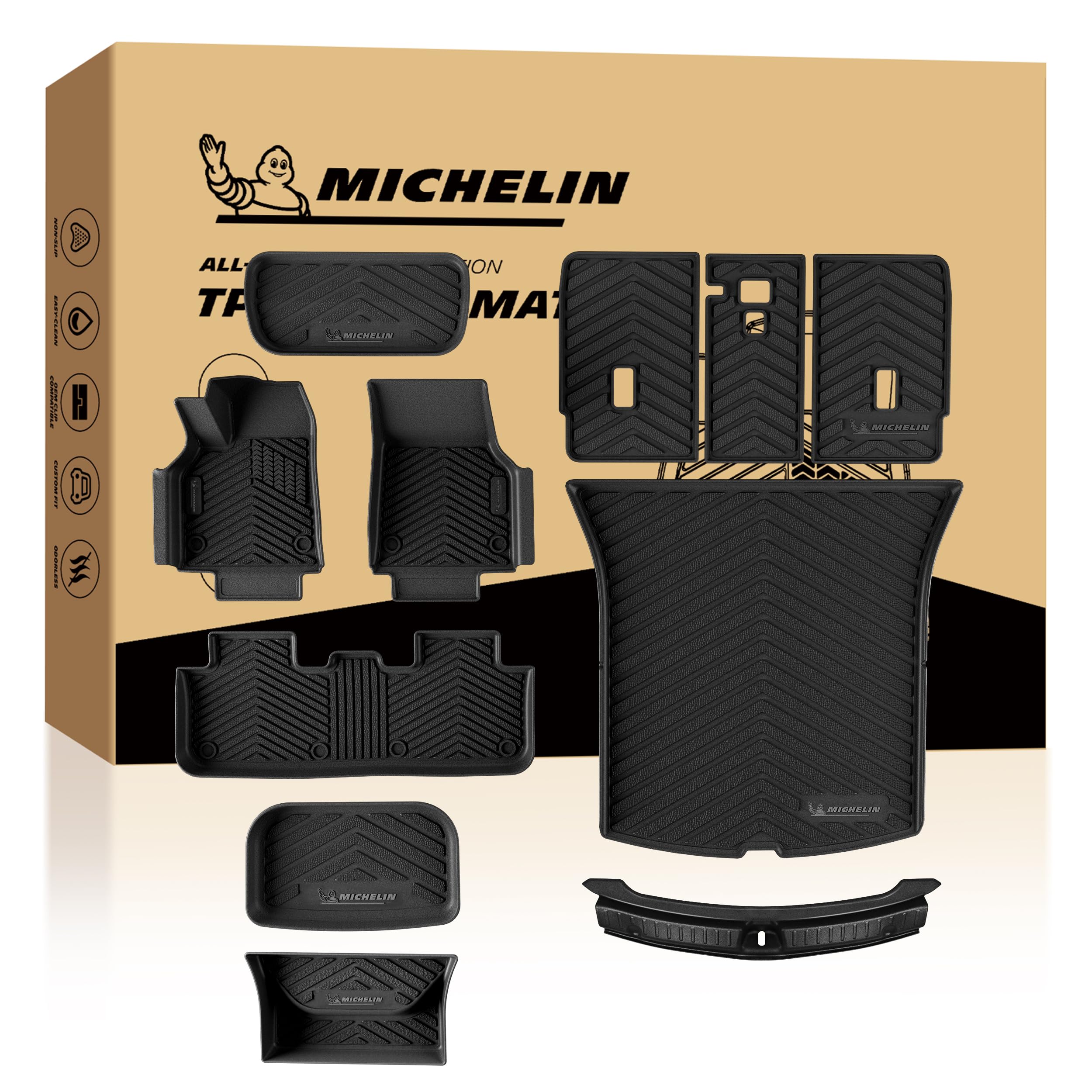 Michelin Vehicle Mat for 2025-2027 Tesla Model Y Juniper 5 Seat (11 Piece)