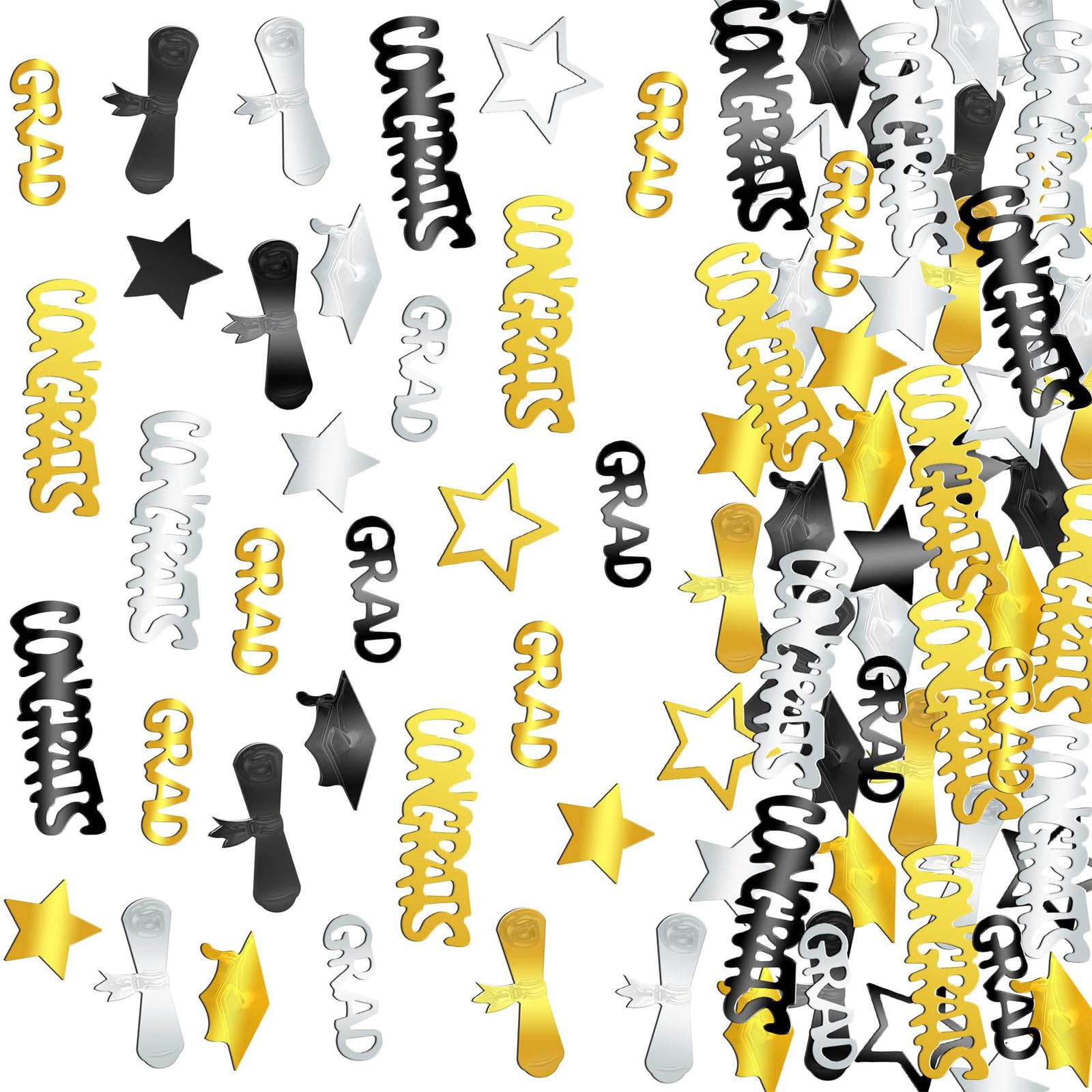 Tsophreniq Glittering Confetti Graduation Photo Gold Black Blue Party Throw Decoration for Festivities Gold Black Blue Party Decorations