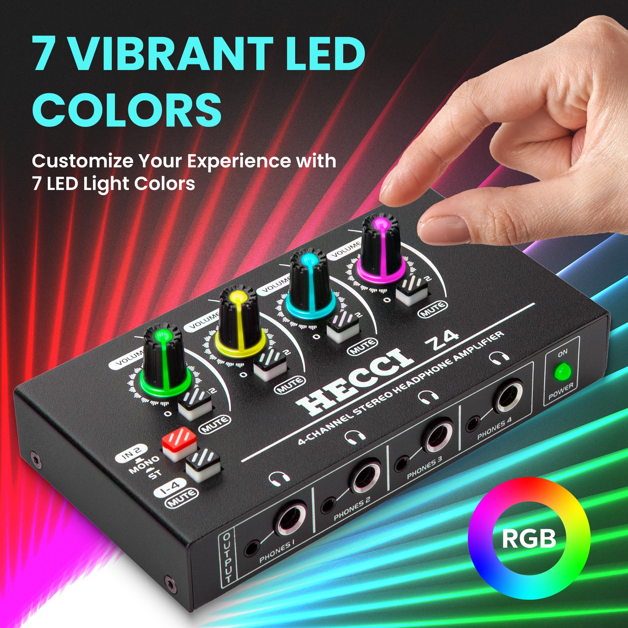 Amazon.com: HECCI Z4 4-Channel Headphone Amplifier 3.5mm&6.35mm