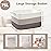 Goodpick Large Woven Storage Basket, 21.6x14.9x11.8, Blanket Storage for Bedroom and Living Room, Rectangle Rope Baskets for Storage, White Brown