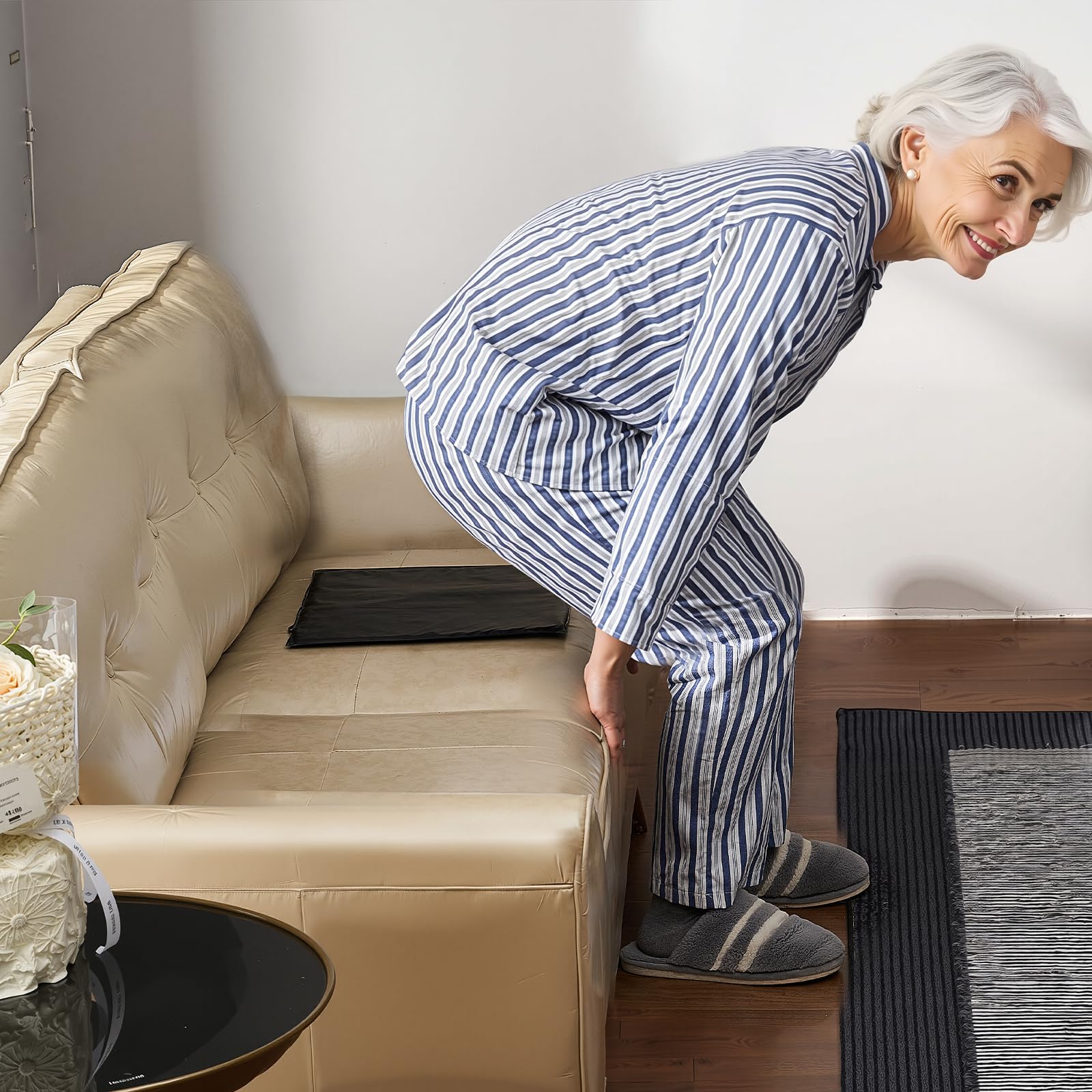 VEVOR Sistema de Alarma de Cama Alerta Temprana Almohadilla de Sensor Inalámbrica con Botón de Llamada y Buscapersonas Prevención de Caídas para Personas Mayores