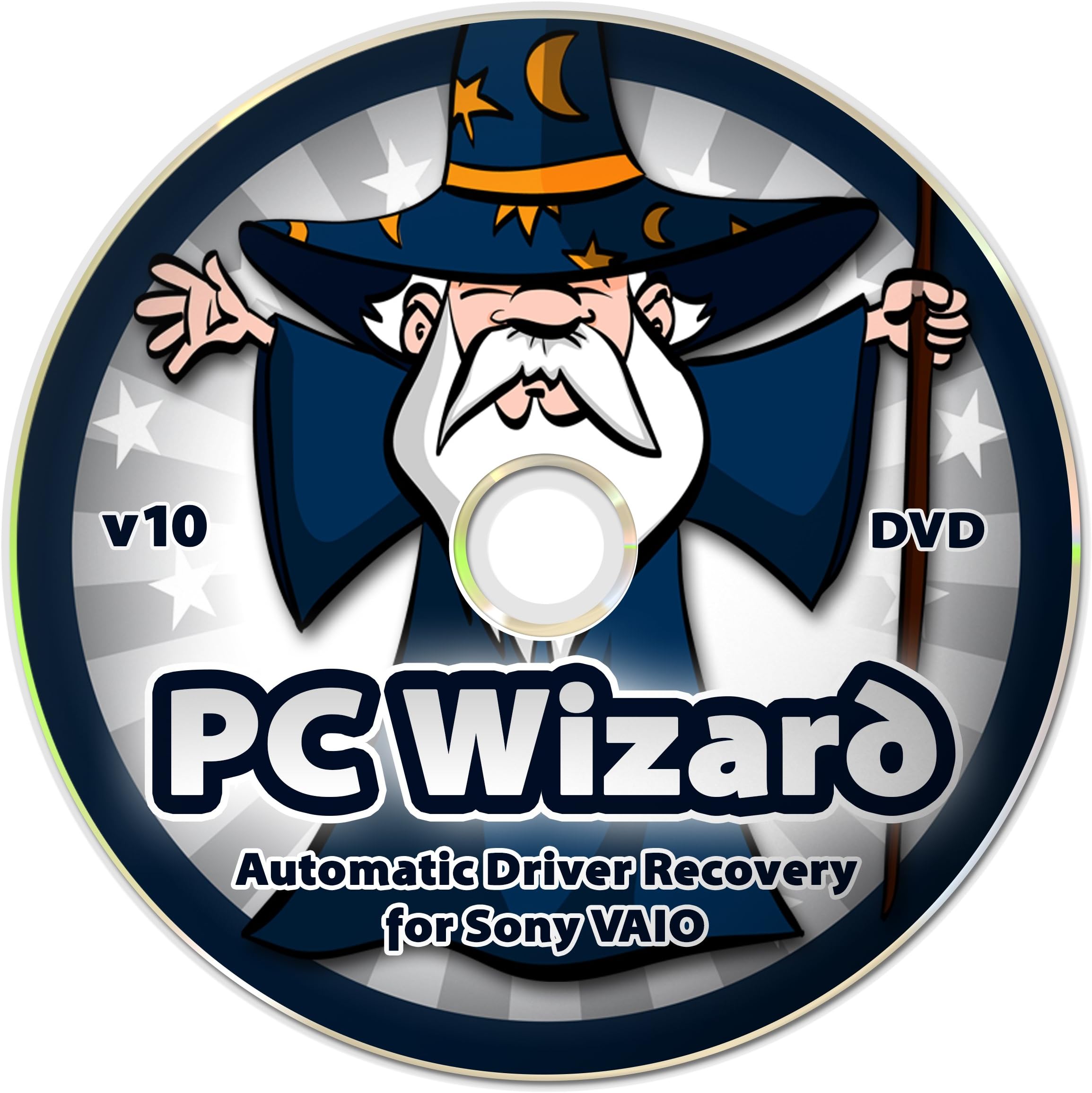 PC Wizard - Automatic Drivers Recovery Restore Update for Sony VAIO Computers (Desktops and Laptops) on DVD Disc - Supports Windows 10, 8.1, 7, Vista, XP (32-bit & 64-bit)