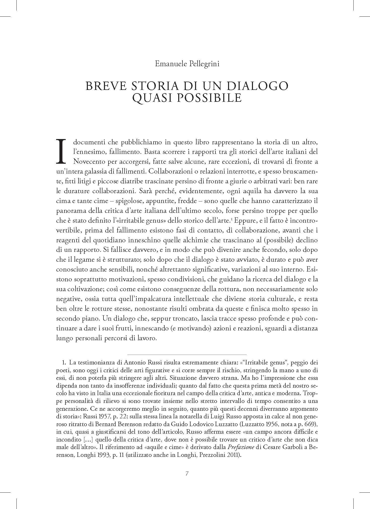 Longhi e Ragghianti. Quel che resta di un dialogo. Lettere 1935-1953