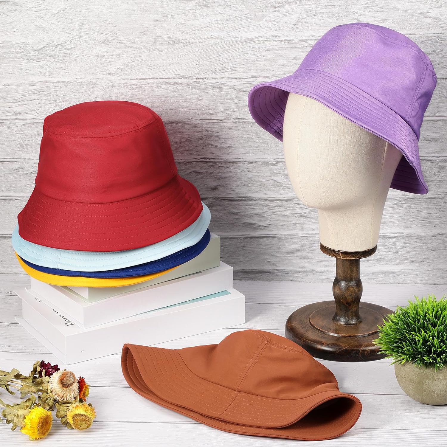 Jiuguva 12 Pack Bucket Sun Hat Bulk for Women Men Multicolor Packable Fishing Hats for Travel Summer - Image 6