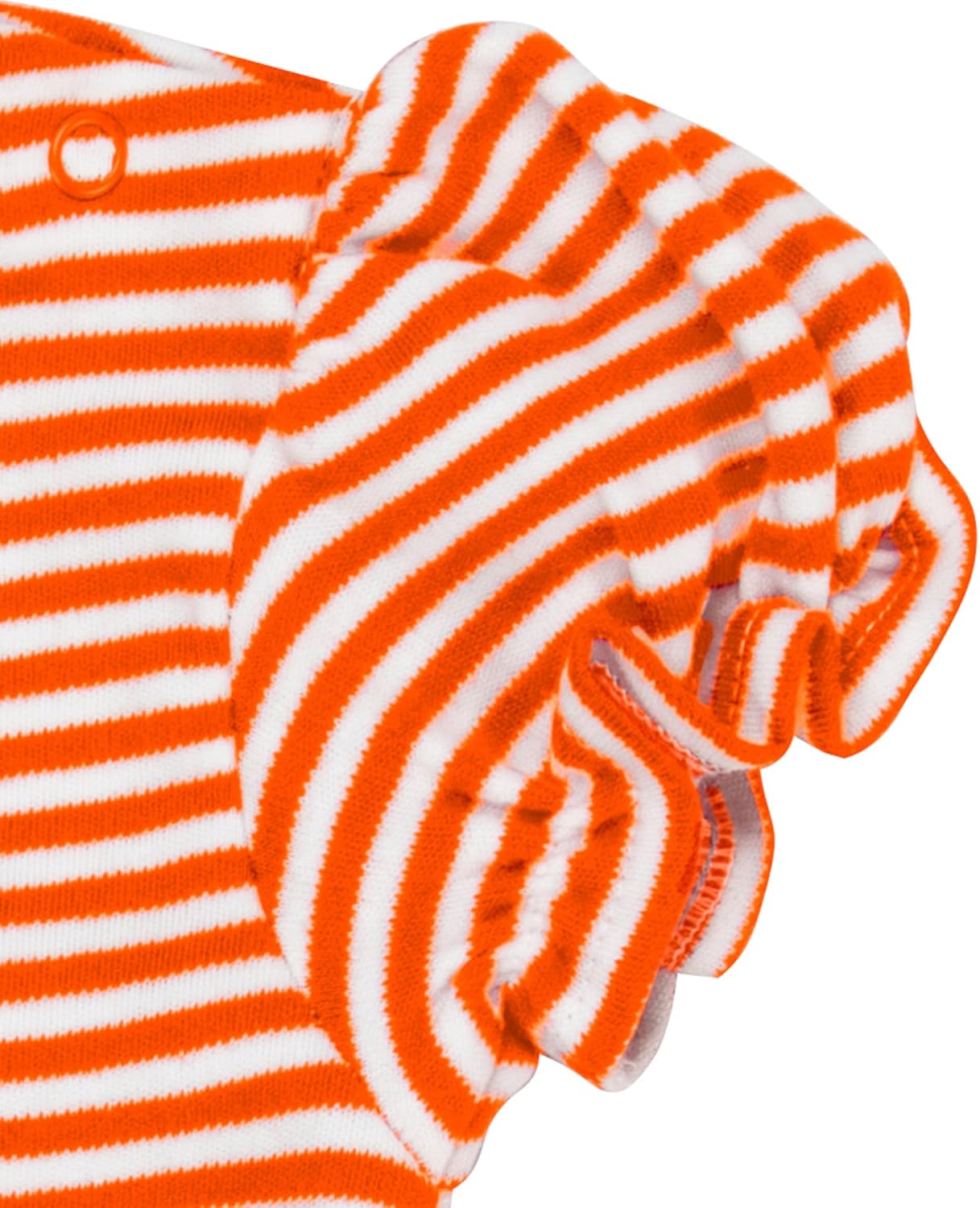 Creative Knitwear College Baby Striped Puff Sleeve Romper - Team Logo, Many Colors, for Girls (Newborn-12 Months)