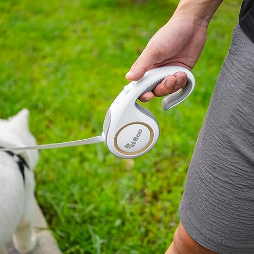 Miniatura 8 de Correa retráctil con mango antideslizante, 360 sin enredos, reflectante, resistente de 16 pies para perros pequeños a grandes, bloqueo con una sola