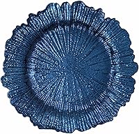 Vista 20 de Simply Elegant Placa de carga de plástico grabada a rayas, placa de servicio para fiestas, cenas, bodas, quinceañeras y eventos, 13 pulgadas