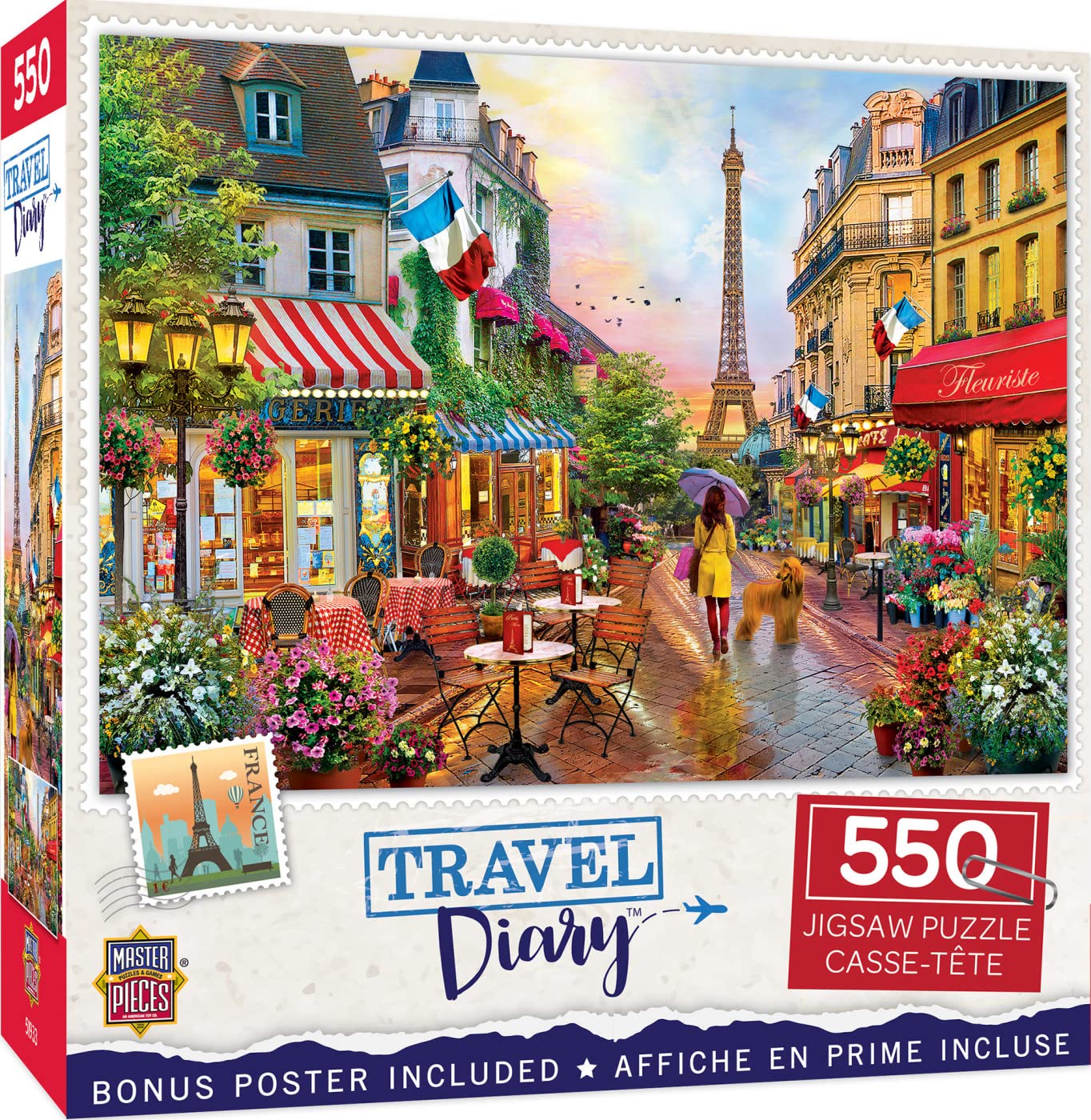 Masterpieces 550 Piece Jigsaw Puzzle for Adults, Family, Or Kids - Parisian Charm - 18"x24"