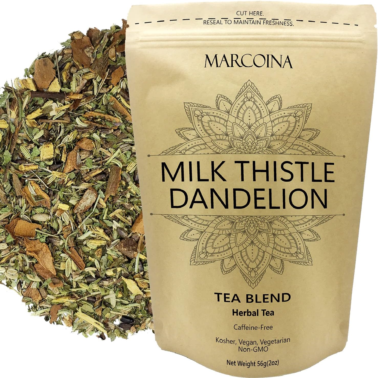 Marcoina Milk Thistle Dandelion Herbal Tea Tea Blend of Milk Thistle